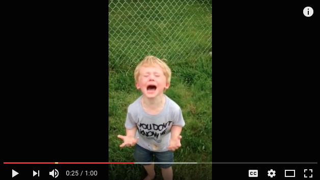 kid steps in dog poop hilarious video