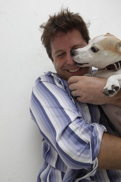 man's best friend, dog hugging