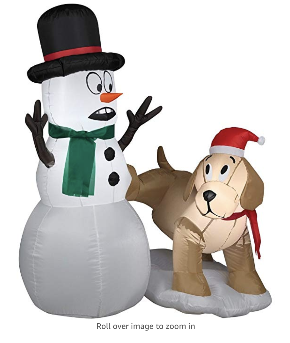 Light Up Christmas Dog Lawn Ornament 