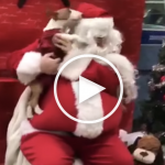 VIDEO: Puppy Literally Cannot Contain Excitement When Meeting Santa